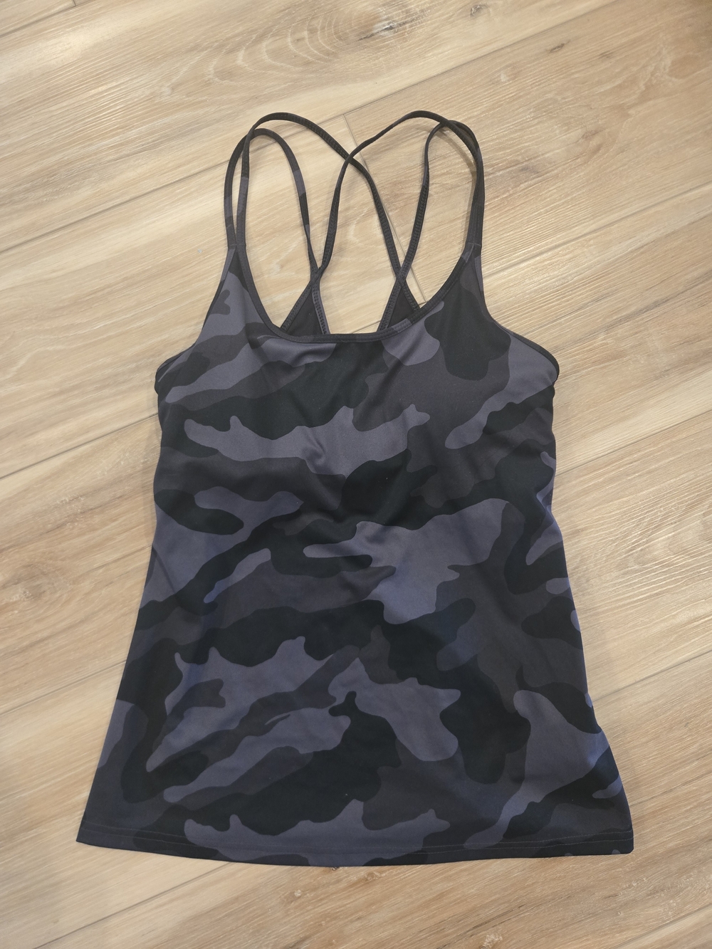 Old Navy Black & Gray Camo Strappy Tank